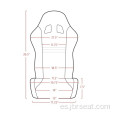 Asiento de carreras de cubo de coche deportivo negro de PVC de seguridad